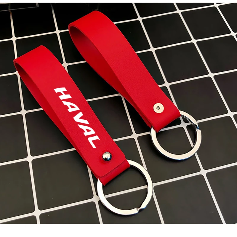 

For Haval Auto Keyrings Men Women KeyChains Keychain Leather Key Chain Ring Holder
