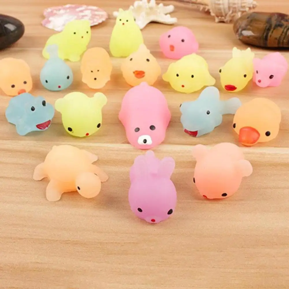 Juguete antiestr&eacute;s para apretar la tensi&oacute;n de descompresi&oacute;n para ni&ntilde;os y adultos, juguete de Animal para aliviar la tensi&oacute;n de descompresi&oacute;n, bonito sello nocturno de Color aleatorio, 1 Uds.-2