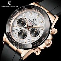 pagani design chronograph watch men 40mm 100m waterproof diver sports mens watches sapphire ceramic bezel quartz wristwatch man