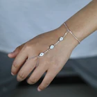 Оптовая продажа, Модные женские ювелирные изделия, Очаровательная Длинная цепочка с белой эмалью от сглаза, сексуальный женский браслет-ведомый