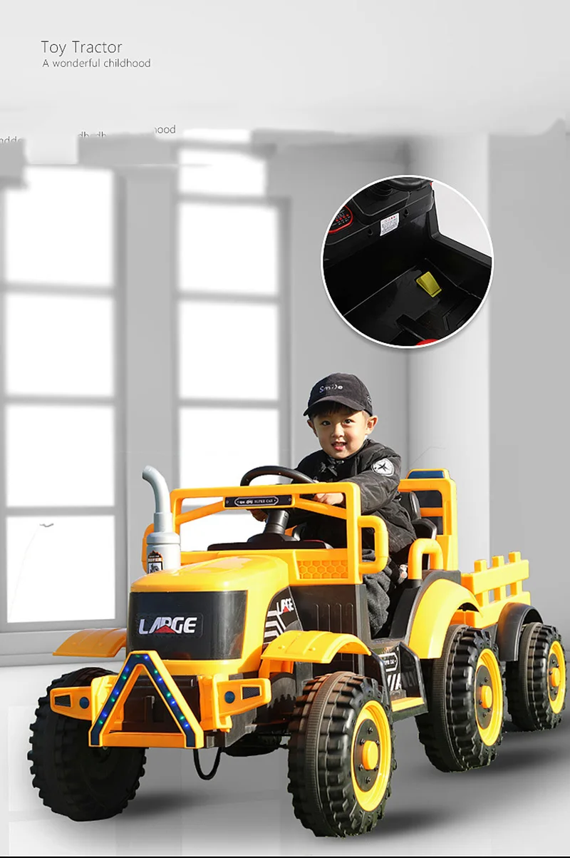 Детский экскаватор уличная игрушка негабаритный трактор Электрический 4WD мальчик детская коляска зарядка инженерный ребенок строительный автомобиль