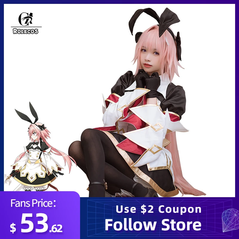 Костюм для косплея ROLECOS FGO Saber Stage 3 костюм Astolfo женский с носками|Игровые костюмы| |