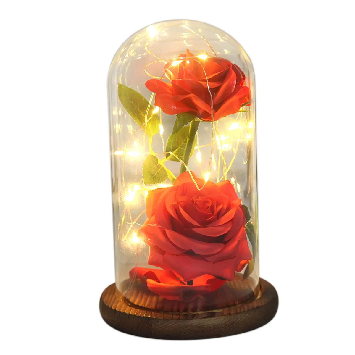 Цветок вечной жизни стеклянная крышка искусственные розы цветы украшение день