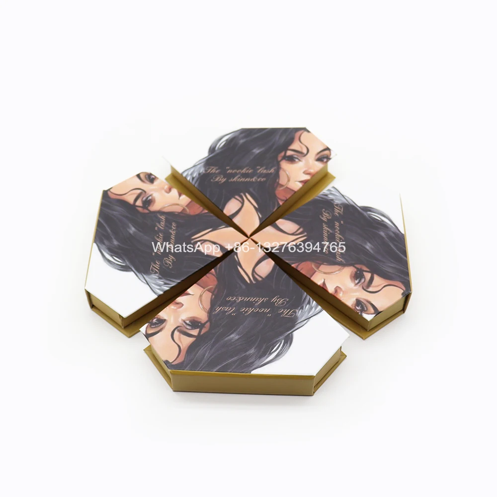

Cartoon Style Diamond Lash Box With Tray Custom Mink Eyelash Packaging Box With Logo 20mm Crisscross Nature Eyelashes Makeup