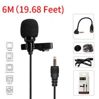 ulanzi arimic 6m cable clip on lavalier lapel microphone interview mic voice recording for iphone android smartphonetablet