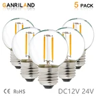 Светодиодная лампа накаливания GANRILAND G40, 12-24 В постоянного тока, 1 Вт, E26, E27, 2700 к