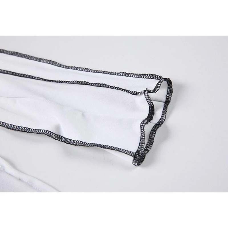 

Striped Square Collar T Shirt Women Long Sleeve Elegant Streetwear Hem Irregular Split Crop Tees Female Spring 2021 Ulzzang Tops