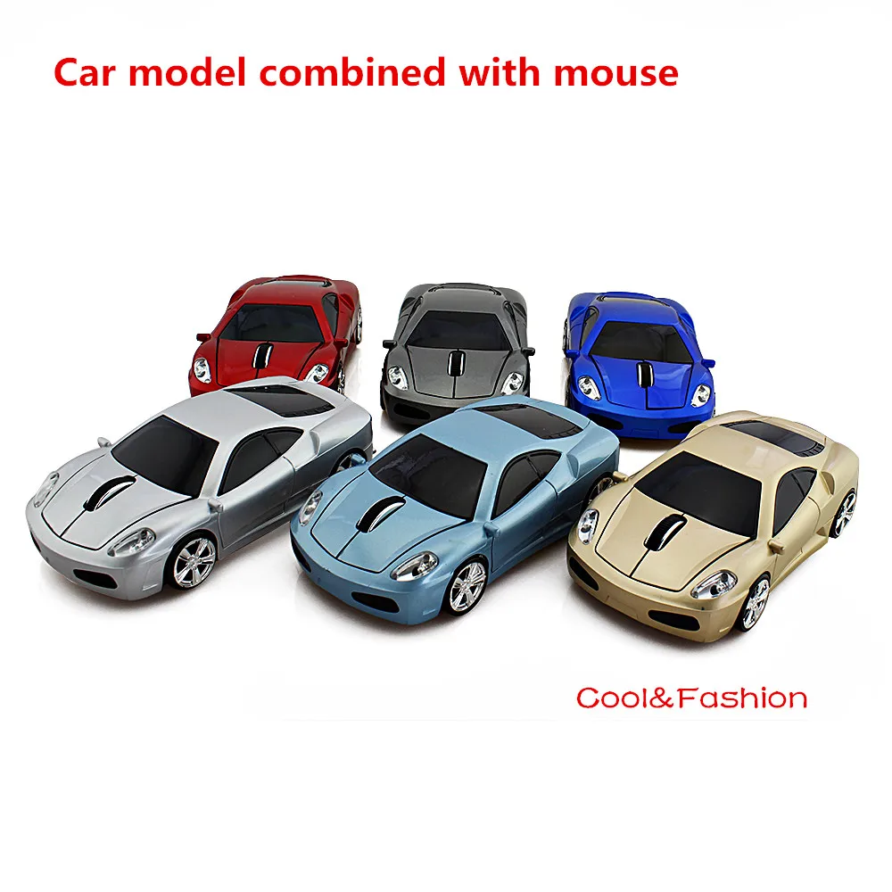 

Wireless Computer Mouse New Mini Sports Car Mice 2.4Ghz Optical Gaming Mause with LED Flashing Light for PC Laptops Notebook