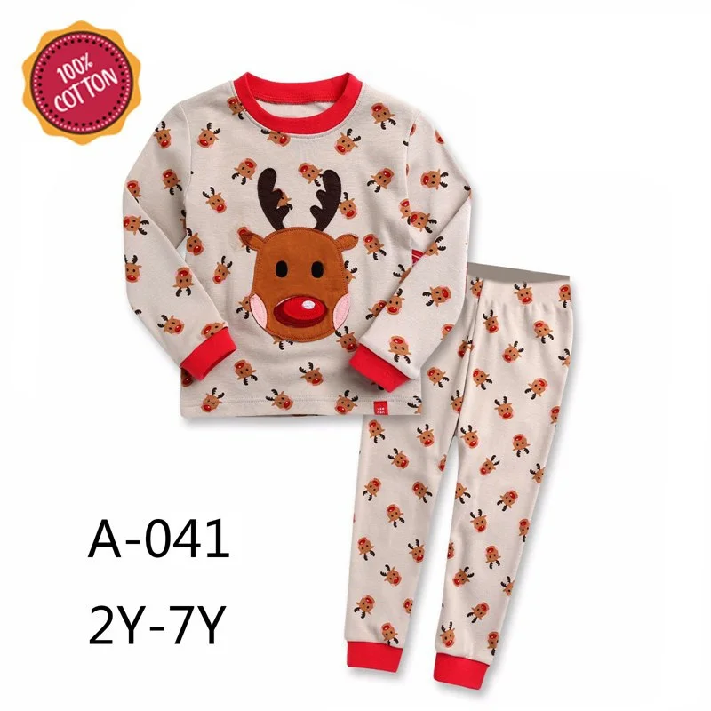 Оптовая продажа рождественские пижамные наборы для мальчиков и девочек