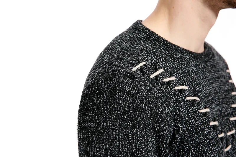 Свитера джемпер тонкий 2019 повседневный мужской пуловер умный модный осенний