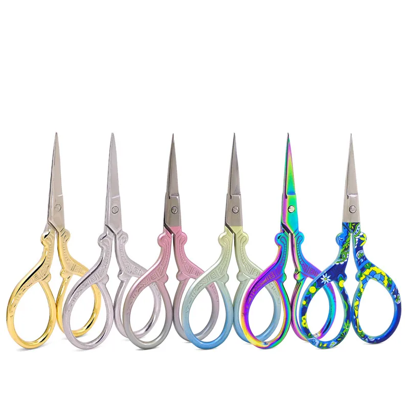 

High Quality Grooming Scissors Pink Silver Gold Stainless Steel Sewing Thread Scissors DIY Sewing Supplies Needlework Scissors