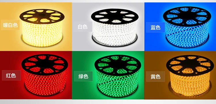 Fanlive 50 м AC220V 110 В Светодиодная лента 5050 60 Светодиодный s/M IP67 водонепроницаемый RGB, 16 цветов веревка освещение для наружного радиочастотного пульта дистанционного управления
