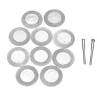 10 шт.лот 16 мм Алмазный отрезной диск колеса вращающийся инструмент Два оправки Арбор