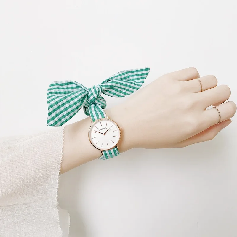 Женские кварцевые наручные часы в клетку с принтом арбуза|Женские часы| |
