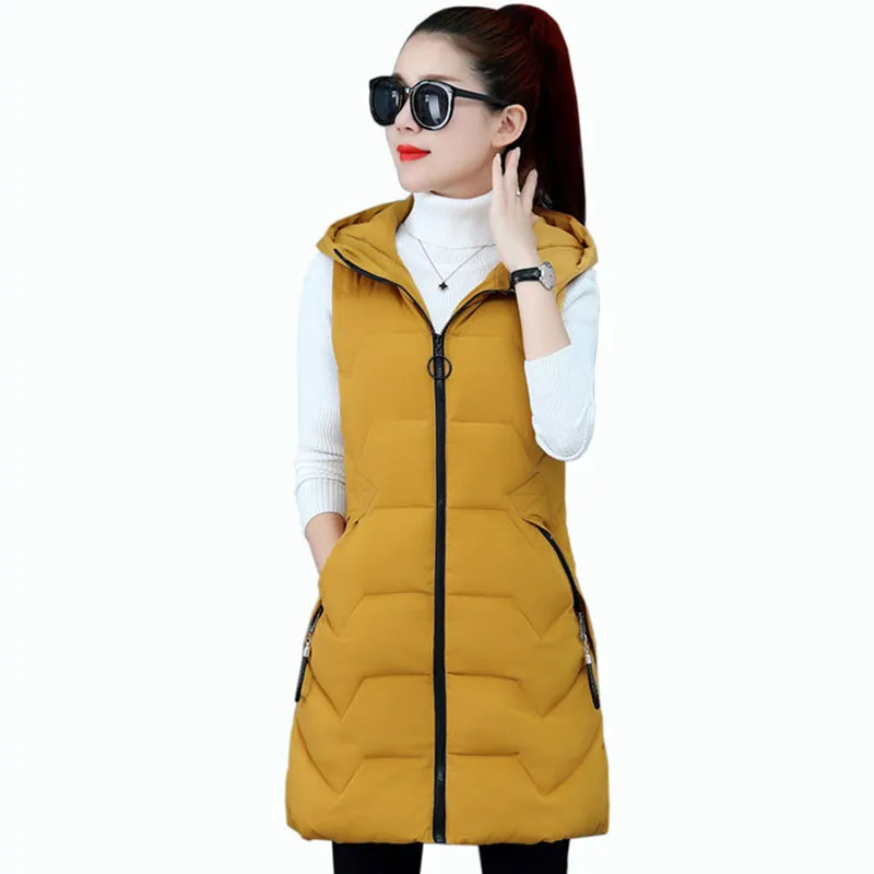 Осенне-зимние хлопковые пальто жилет плотный Женский Повседневный облегающий
