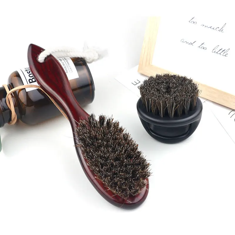 Ретро масляная голова щетка для парикмахера шеи волос козья шерсть салон