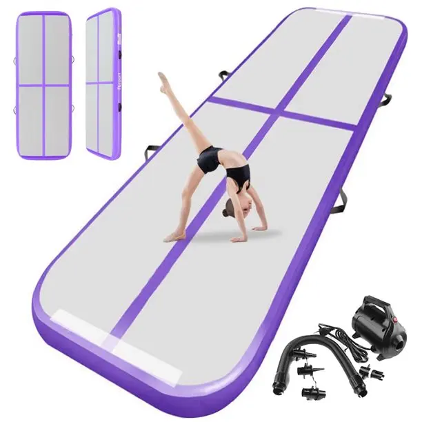 

5m*1m*20cm Inflatable Tumbling Air Track Bouncy Mat Airtrack with Free Air Pump 600w Training Yoga Cheerleading Mattress