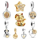 Позолоченные ювелирные изделия, браслеты с бисером, браслеты Joyas De Plata 925, бусины для браслетов, подарок сделай сам, дизайнерские подвески, оптовая продажа, ювелирные изделия для женщин