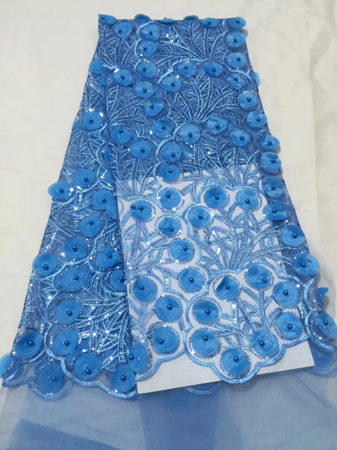 Высокое качество Французский 3d Цветы Тюль кружевная ткань 2019 нигерийский