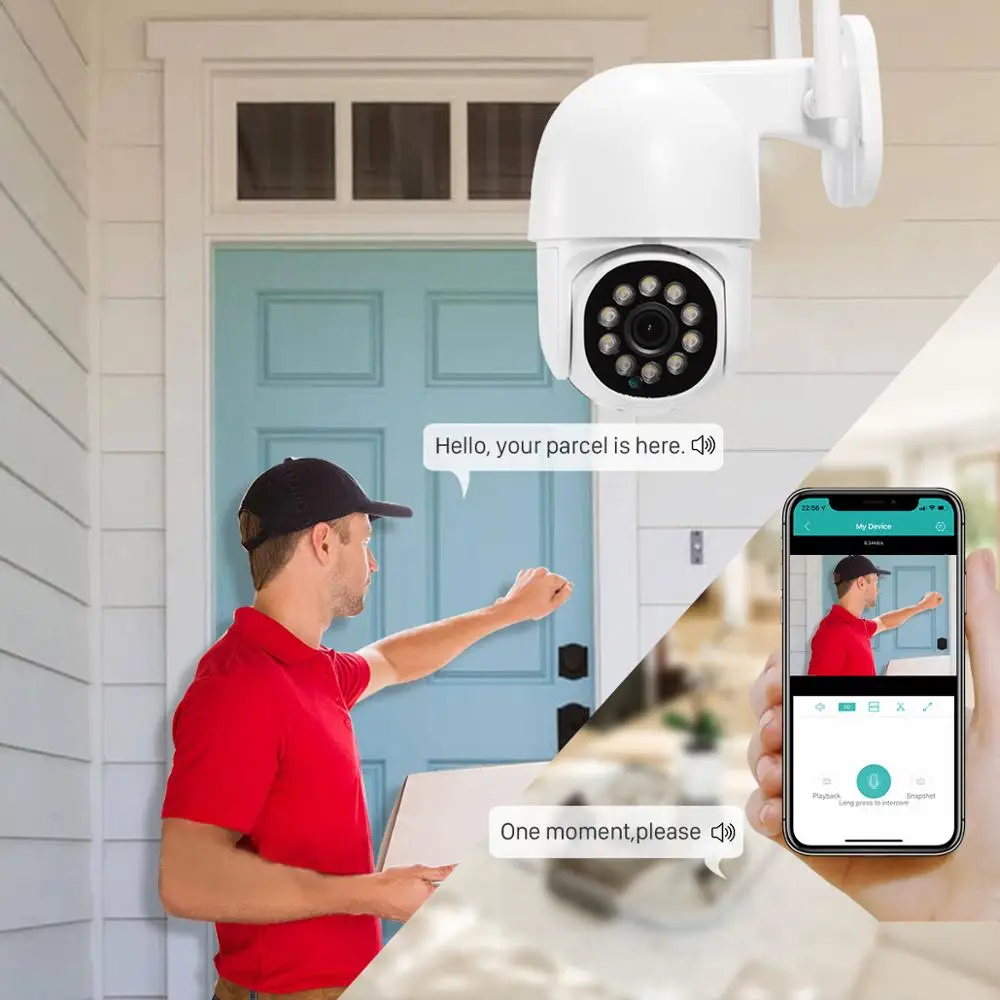 CCTV наружная ICSEE IP камера наблюдения Беспроводная инфракрасная Двусторонняя