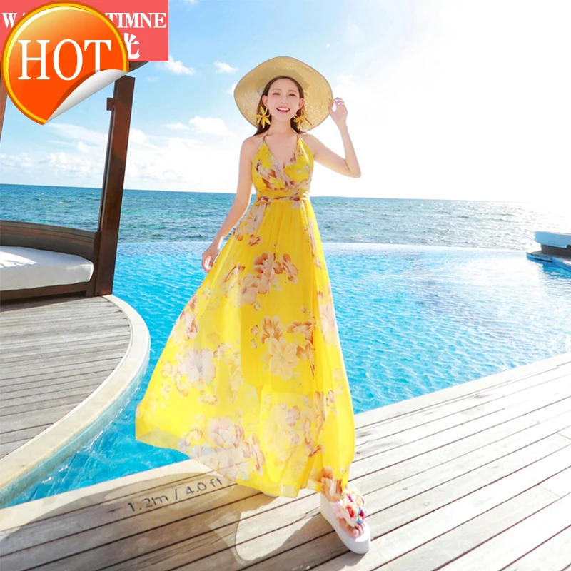 

Beach skirt beach skirt 2021 new summer fairy bohemian Bali long skirt seaside holiday dress