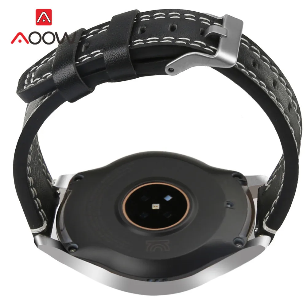22 мм ремешок из натуральной кожи для samsung Galaxy Watch 46 мм gear S3 huawei GT Amazfit Stratos Pace Line быстросъемный браслет