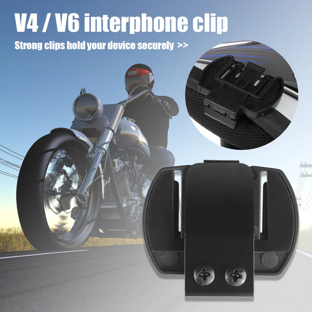 

Motorcycle Helmet Headset Earphone Clip Bluetooth-compatible Intercom Bracket Accessories for Motorcycle V4 V6