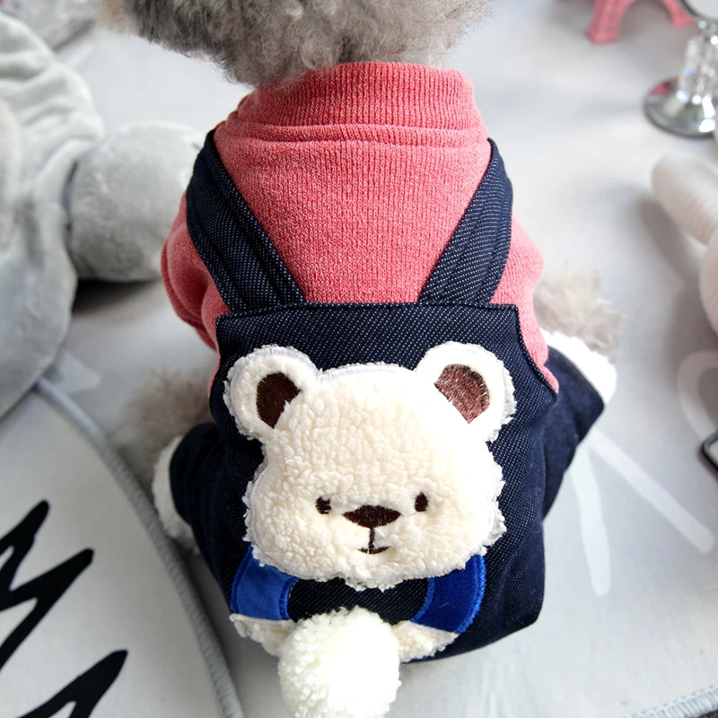 Милая розовая куртка для собаки с меховым помпоном зимняя одежда домашних