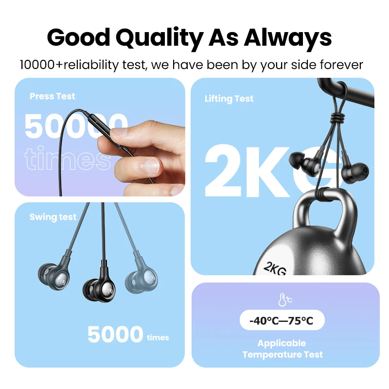 UGREEN Wired Earphone With Microphone In Ear 3.5mm Noise Cancelling USB Type C Lightning Earphones For iPhone Xiaomi Headphones