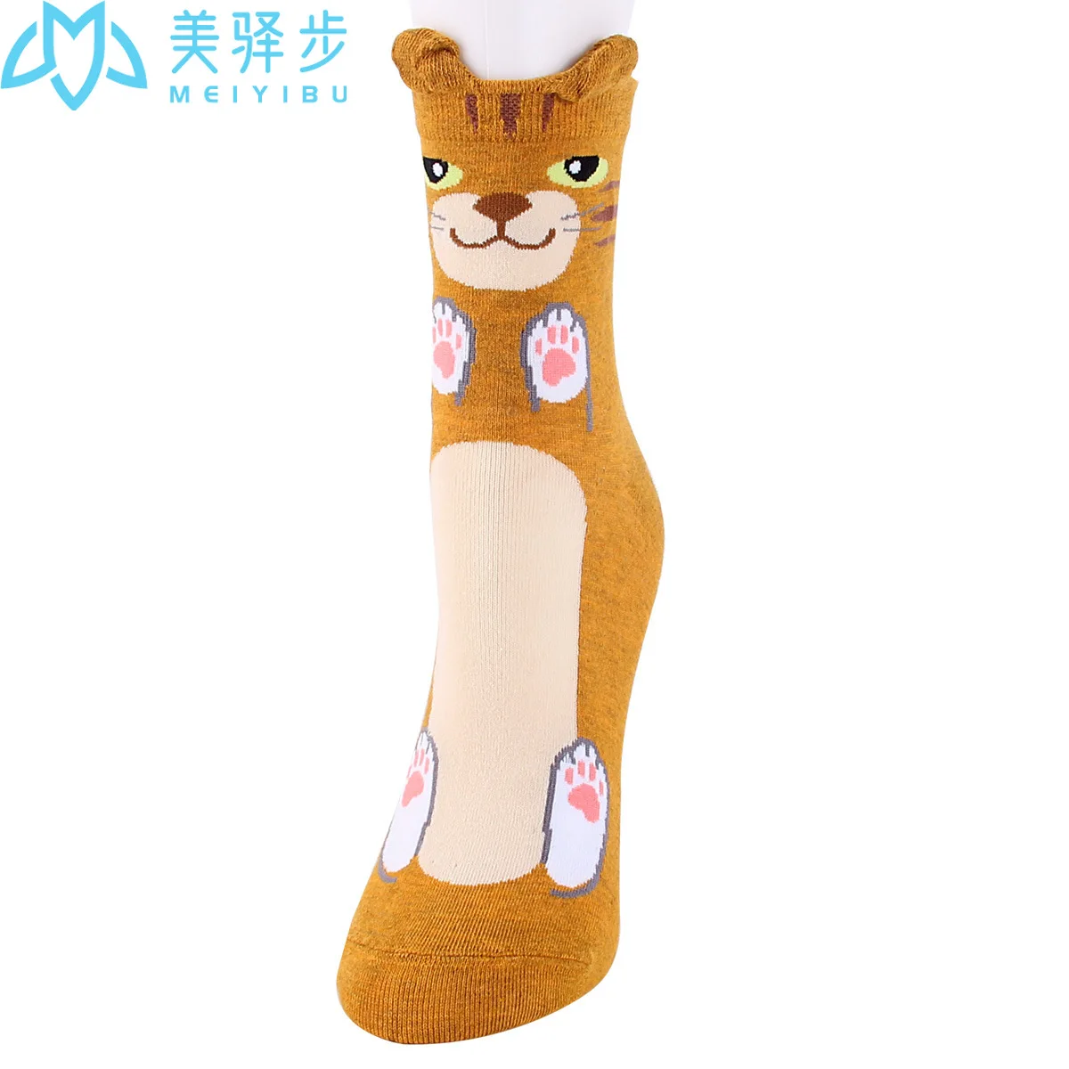 12 Pairs Per Set Cute Cat Socks Cartoon Animal Popular Female Socks Wholesale