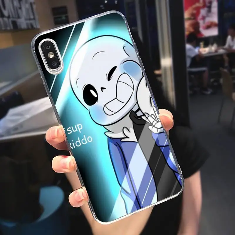 

Undertale sans doggo Phone Case Transparent soft For iphone 5 5s 5c se 6 6s 7 8 11 12 plus mini x xs xr pro max