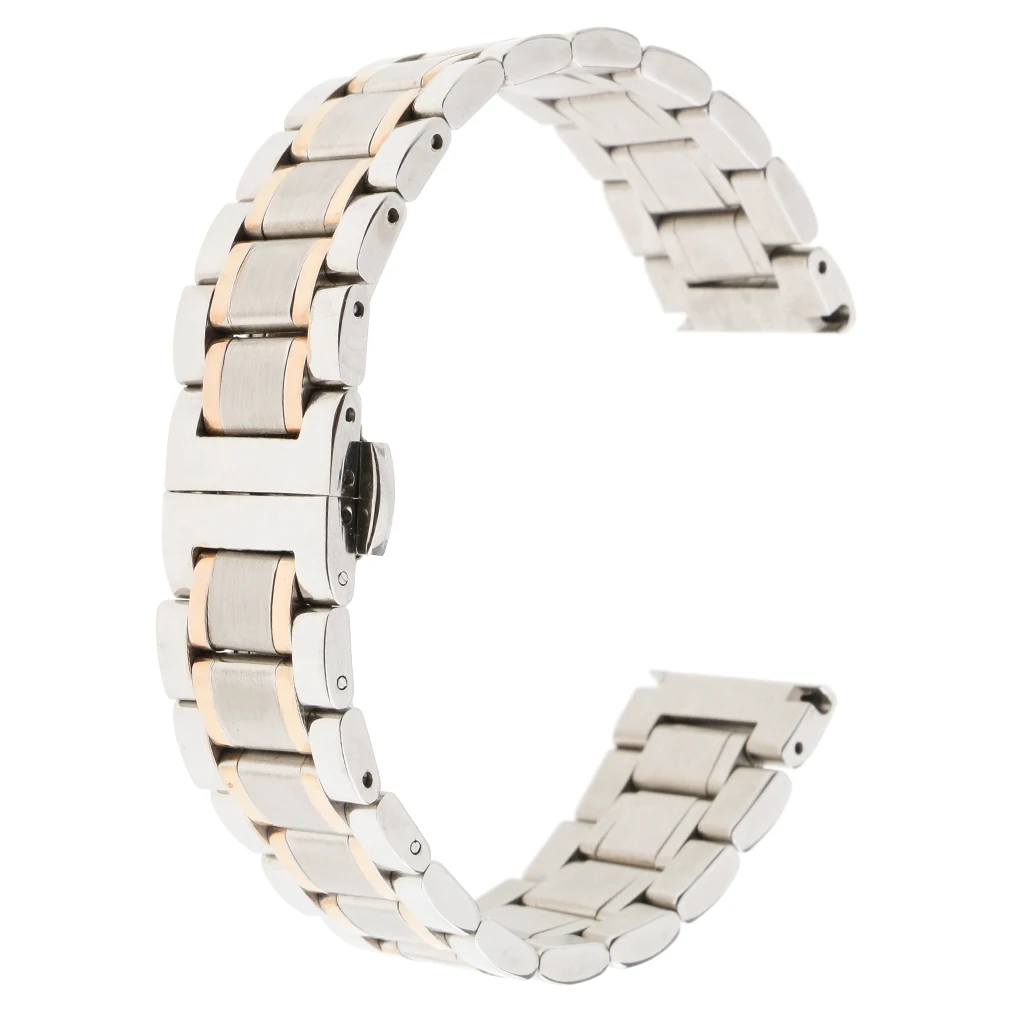 

Браслет из нержавеющей стали для спортивных часов с застежкой-бабочкой, 18/19/20/21/22 мм