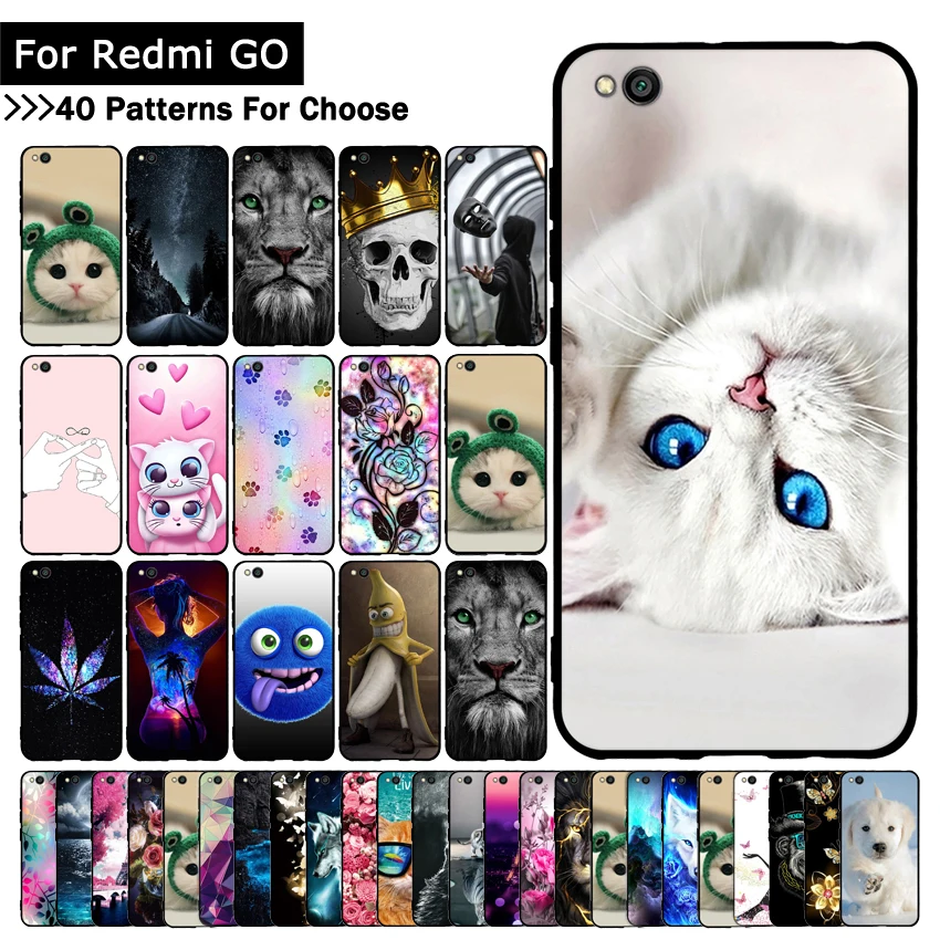 Чехол из ТПУ для Xiaomi Redmi GO, чехлы для телефонов, Защитные чехлы для XiaomiGo RedmiGo, милые цветные чехлы с рисунком