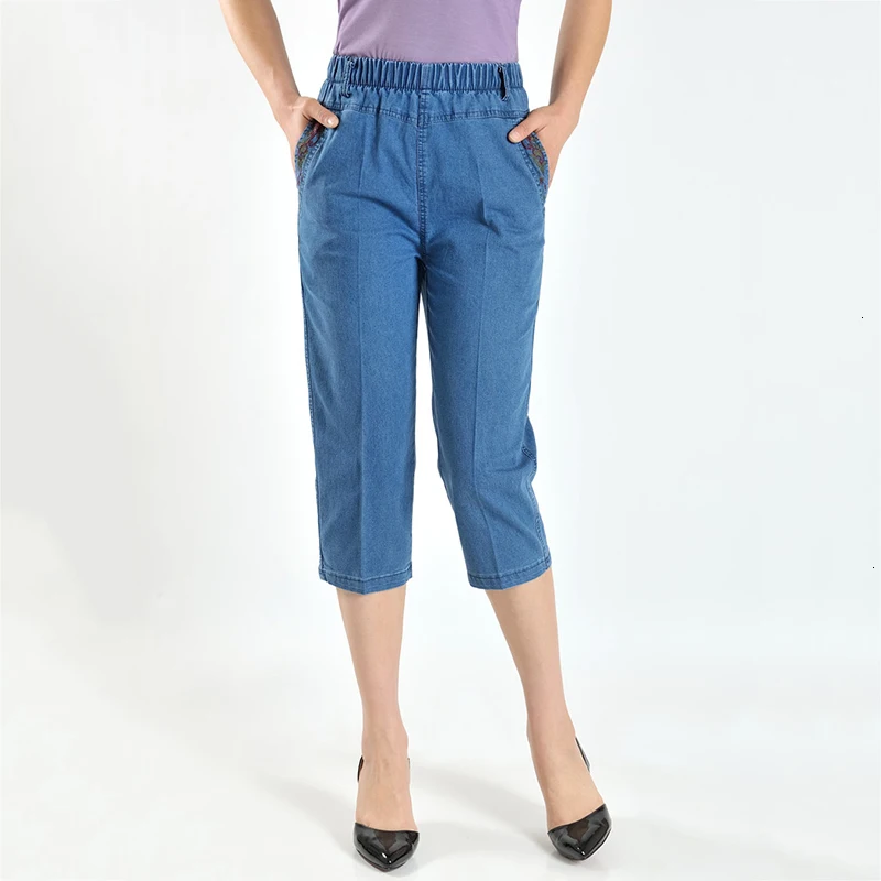 2019 летние джинсы женские с высоким хвостом для женщин плюс размер эластичные