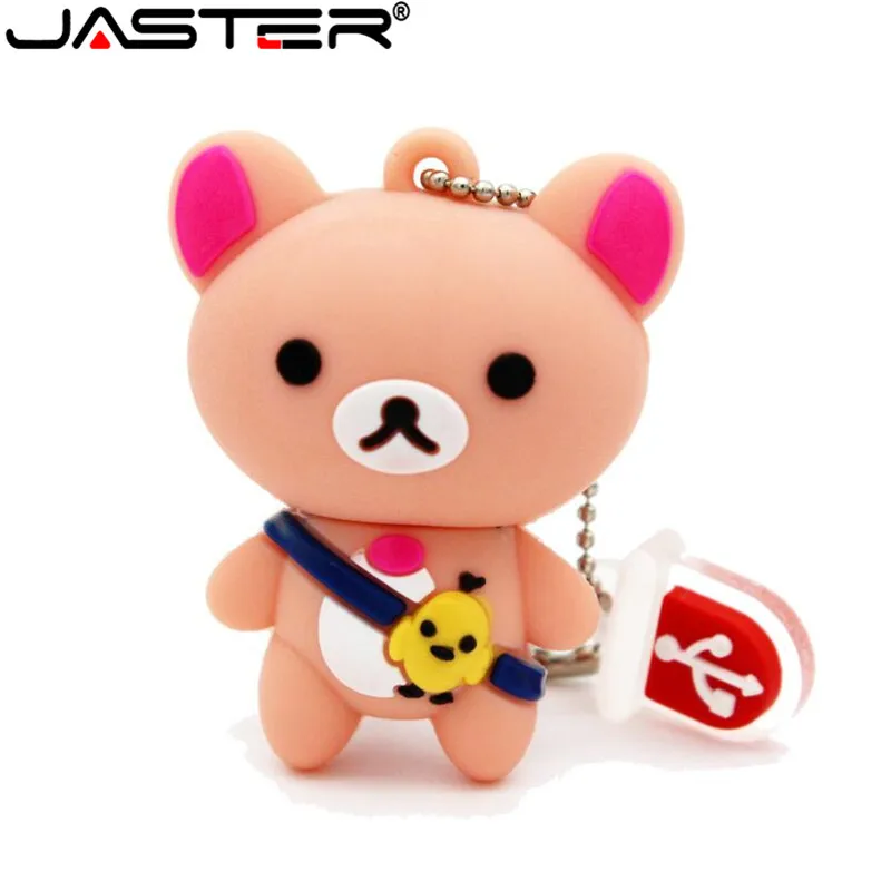 JASTER Lovely с рисунком медведя для малышей от pendrive цепочка ключей Флеш накопитель