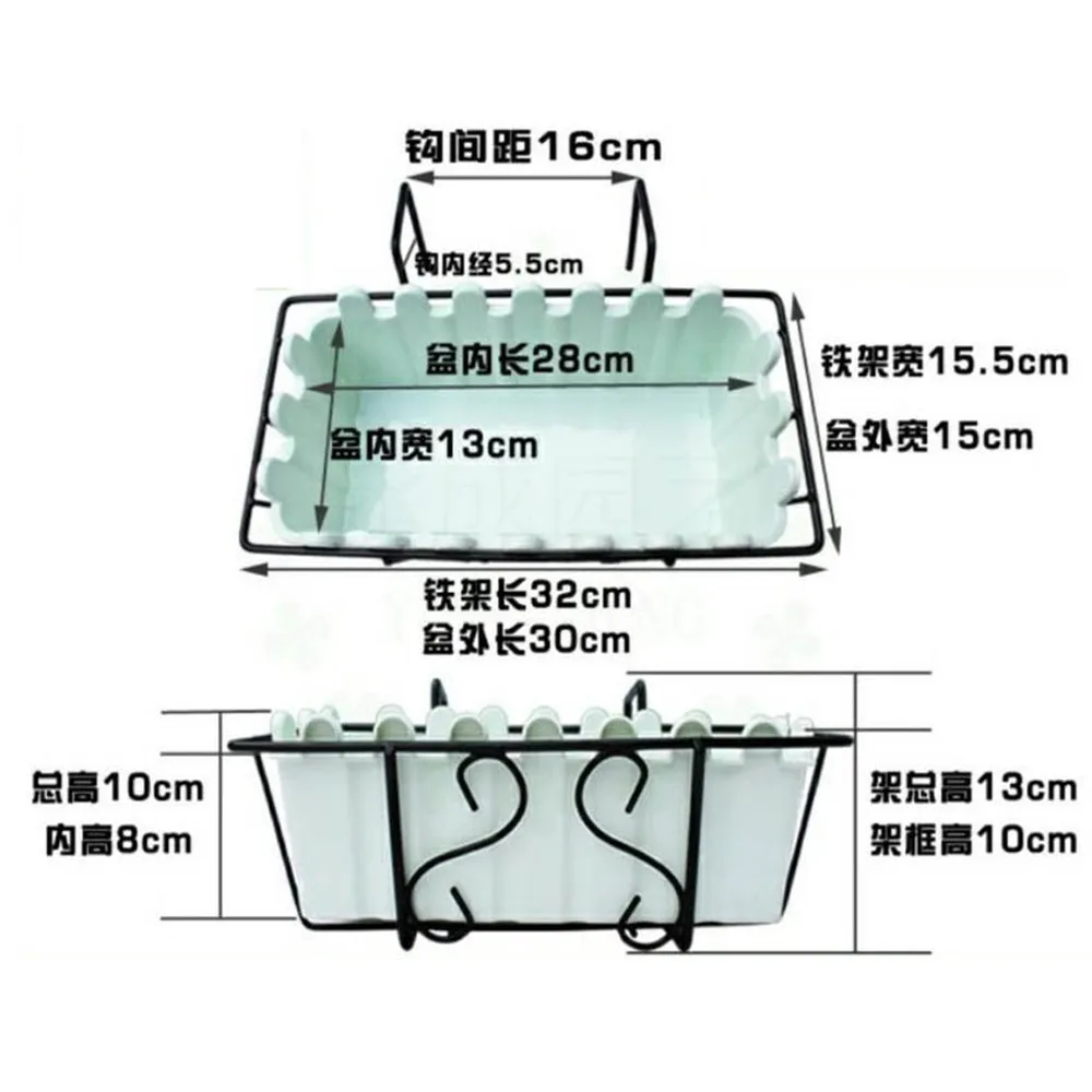 Подвесная корзинка для балкона цветочный горшок железная Заборная подставка