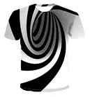 Футболка мужская с 3d-абстрактным трехмерным графическим рисунком, модная индивидуализированная рубашка с круглым вырезом, смешная в стиле хип-хоп, лето