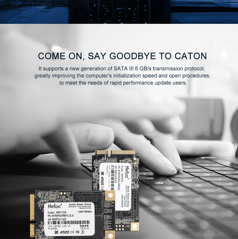 Netac 480 ГБ SSD mSATA 60 ГБ 120 ГБ 240 ГБ твердотельный накопитель TLC 6 ГБ/сек. для портативных ПК