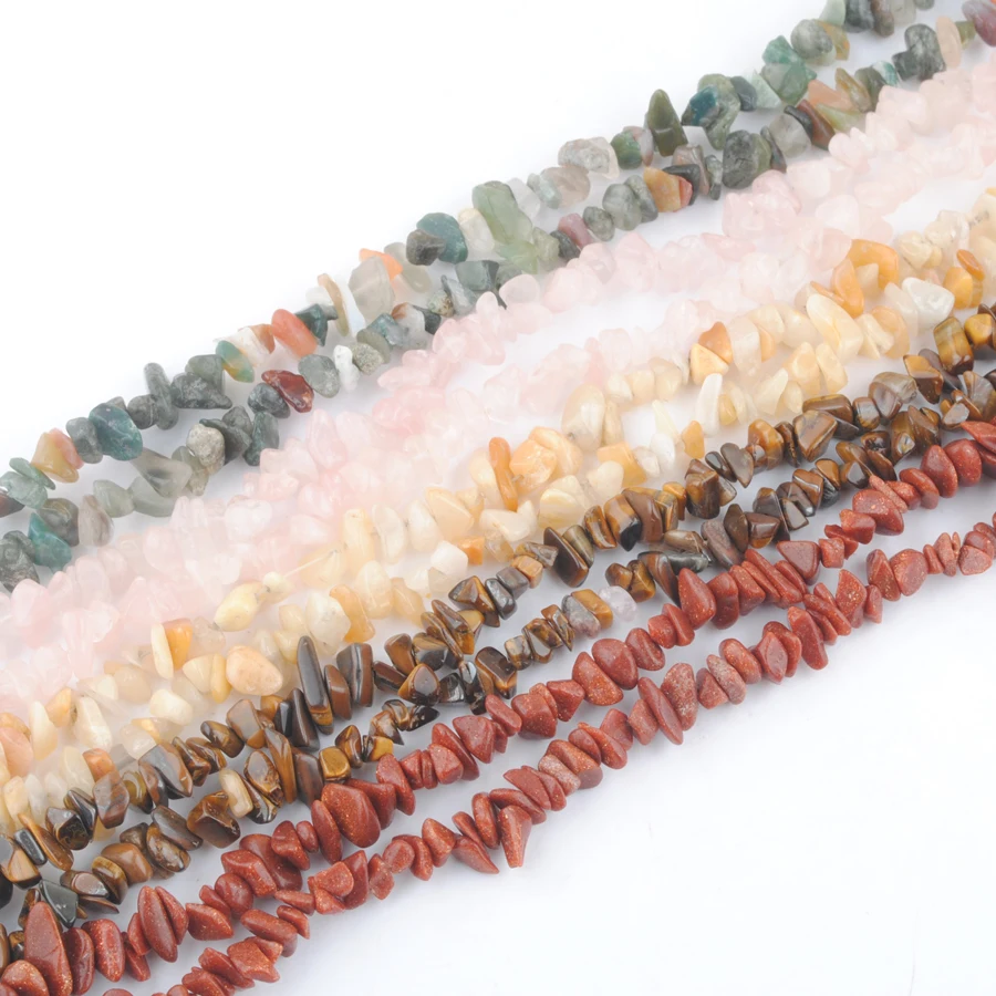 

Natural Stone Golden Sand Tiger's Eye Lapis Lazuli Irregular Shape Chips Beads 4-8mm For Woman DIY Jewelry Making 34'' IBG300