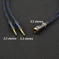 splitter 3 5 y audio mini jack splitter extension cable 3 5mm fenmale to 2 port 3 5mm male aux 1 to 2 1m 2m 3m 5m 10m