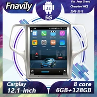 fnavily android 11 car radio for jeep grand cherokee wk2 video dvd player stereos car audio navigation gps bt dsp 5g 2008 2013
