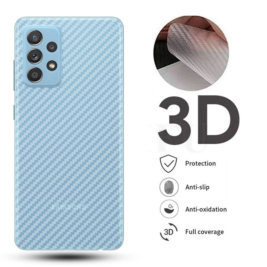 3d пленка из углеродного волокна для задней панели Samsung Galaxy A51 A71 A41 A31 A72 A52 Защитная
