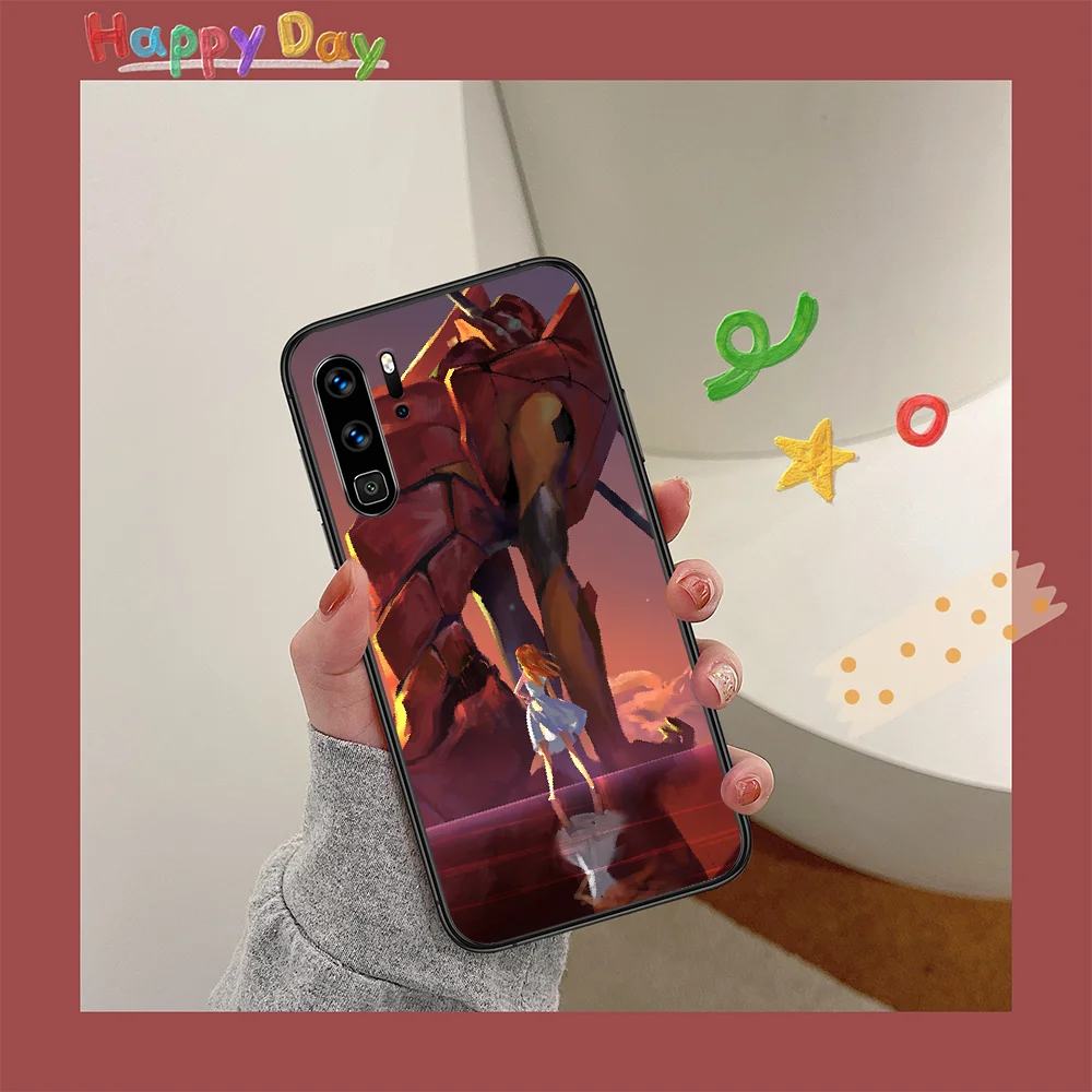 

EVA EVANGELION Phone Case For HUAWEI P 9 10 20 30 40 Lite smart Pro Z 2019 Nova 5T 6 7 i black Funda Trend Hoesjes Painting Back