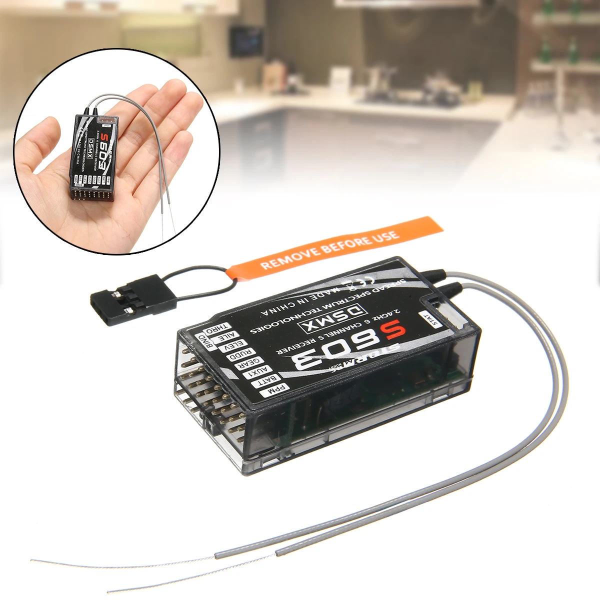 Новый S603 DSMX 6 каналов 2 4 ГГц воздушный разъем приемника RX поддержка DSM2/DSMX rReceiver