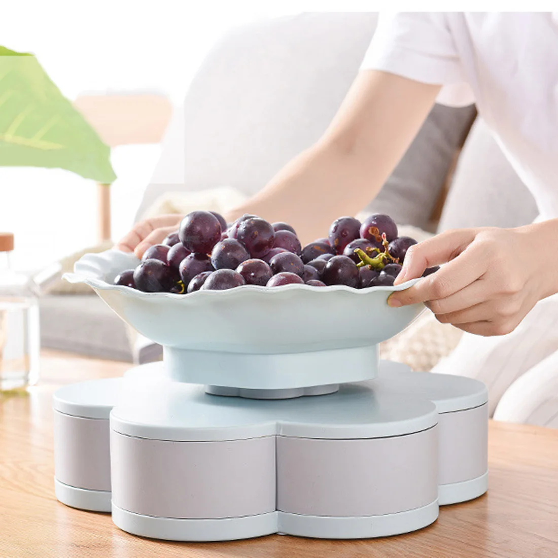 Форма цветка фруктовое блюдо фруктовые тарелки вечерние поддон для хранения