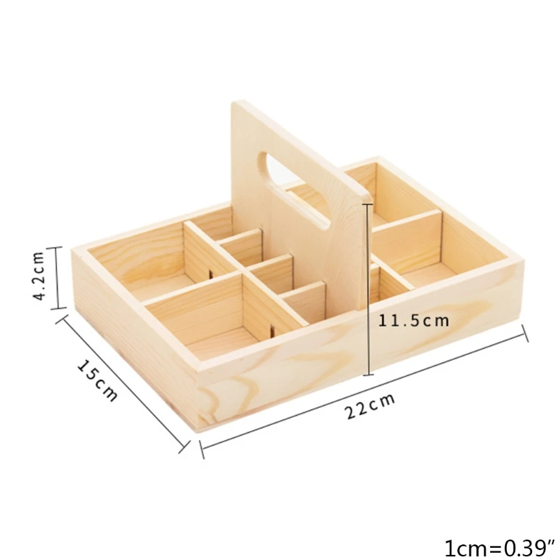 X7AB Essential Oil Storage Box Case Wooden Organizer Holds 21 Bottles with Handle | Дом и сад