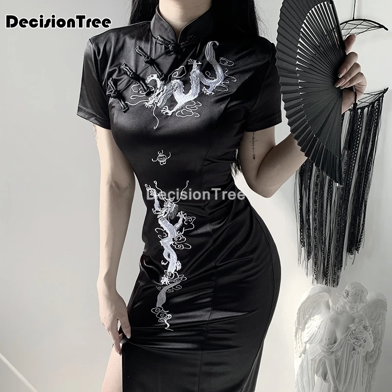 Женское винтажное кружевное платье Ципао элегантное китайское с