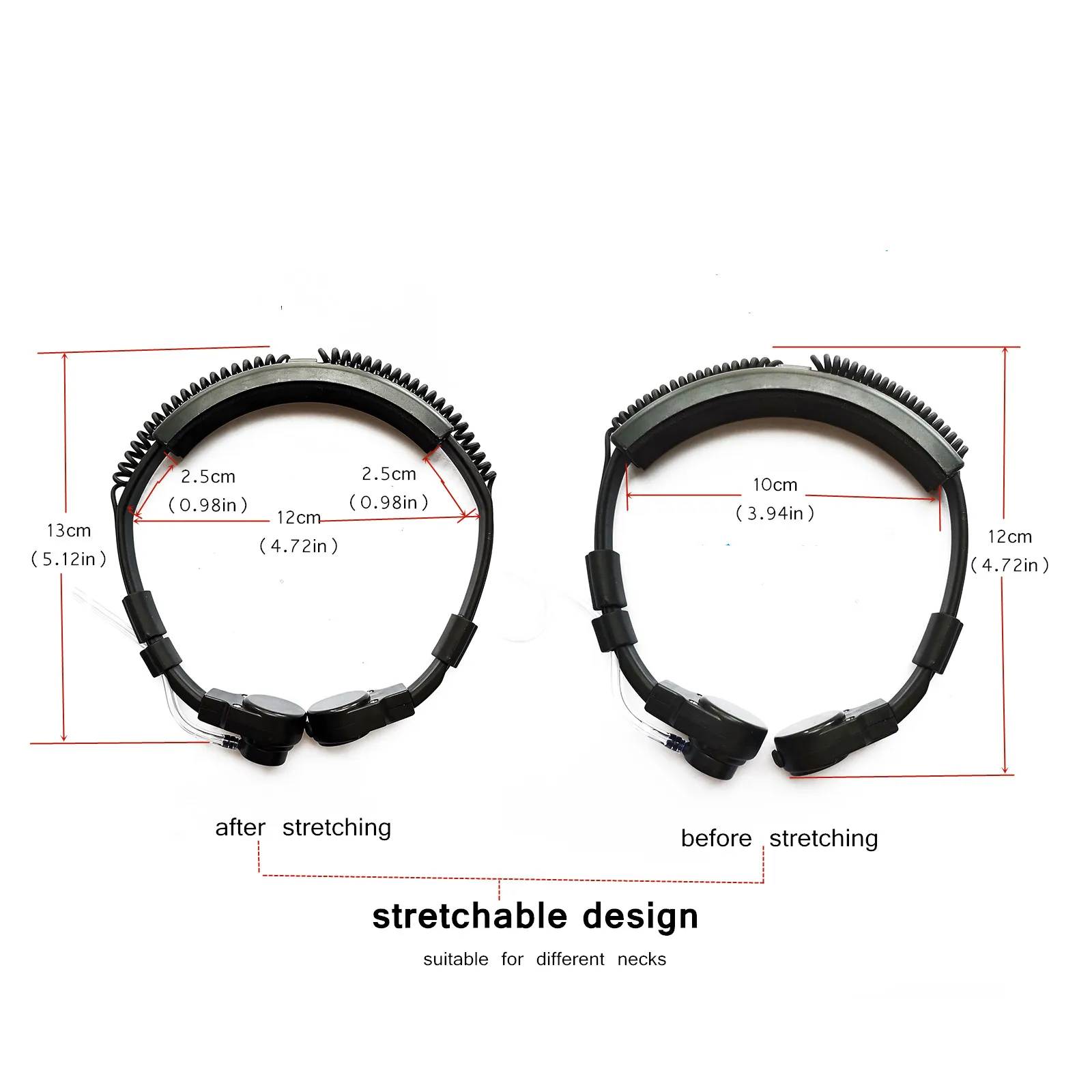 RISENKE 1pin 3.5mm Jack Cellular Covert Acoustic Throat Mic Microphone for Iphone 4s / 5 / 5c / 5s / 6 / 6 Plus Android Ipad