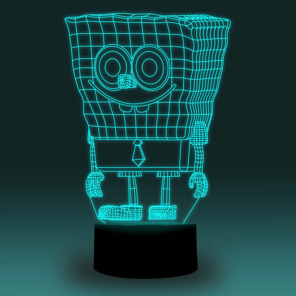 NiteApps 3D Губка Боб ночник настольная лампа Иллюзия подарок на день рождения приложение/сенсорное управление
