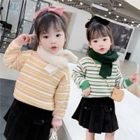 girl sweater kids baby%c2%a0toddler tops%c2%a02021 vintage thicken warm winter autumn wool knitting cashmere christmas children clothing